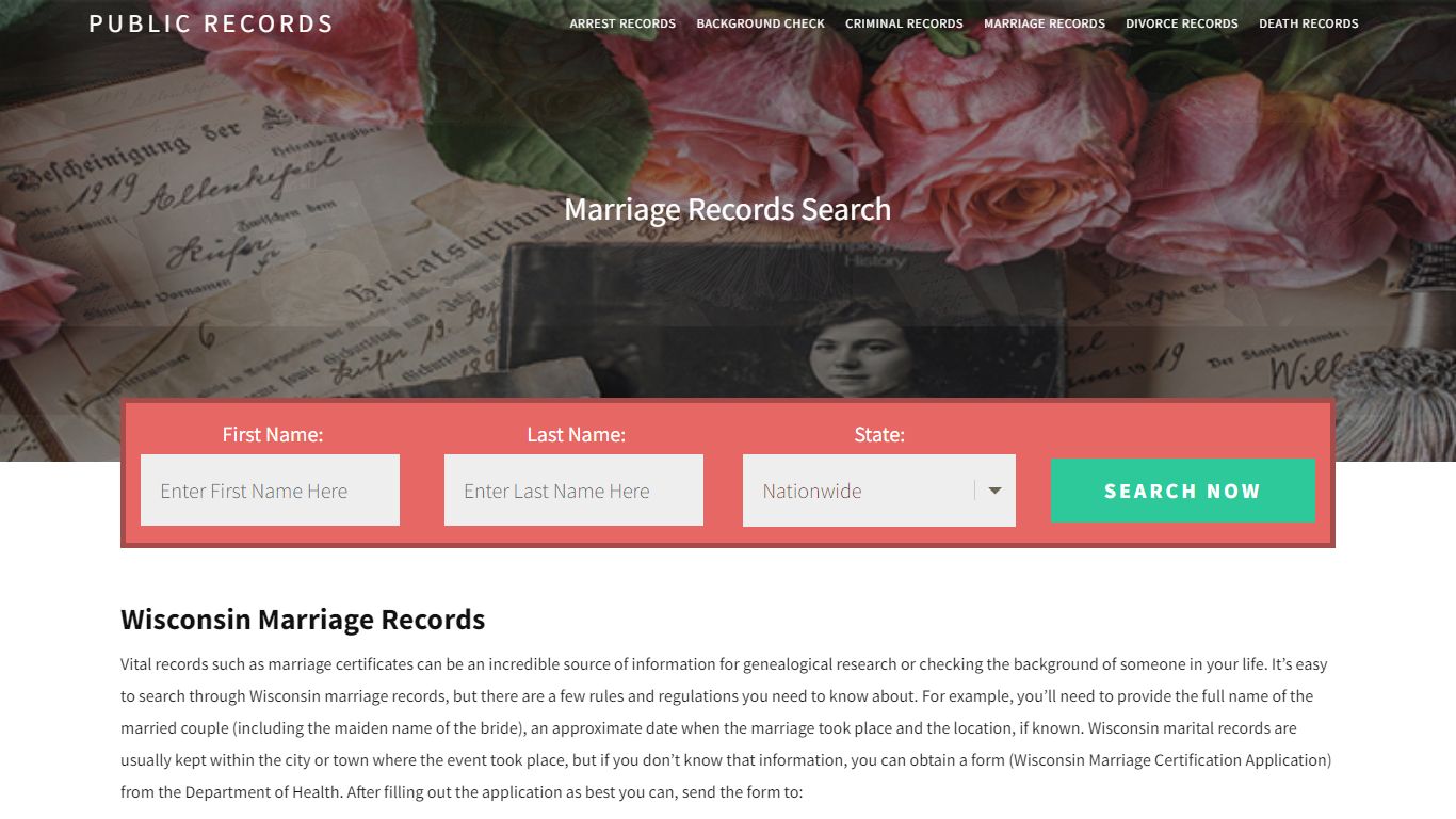 Wisconsin Marriage Records | Enter Name and Search. 14Days Free